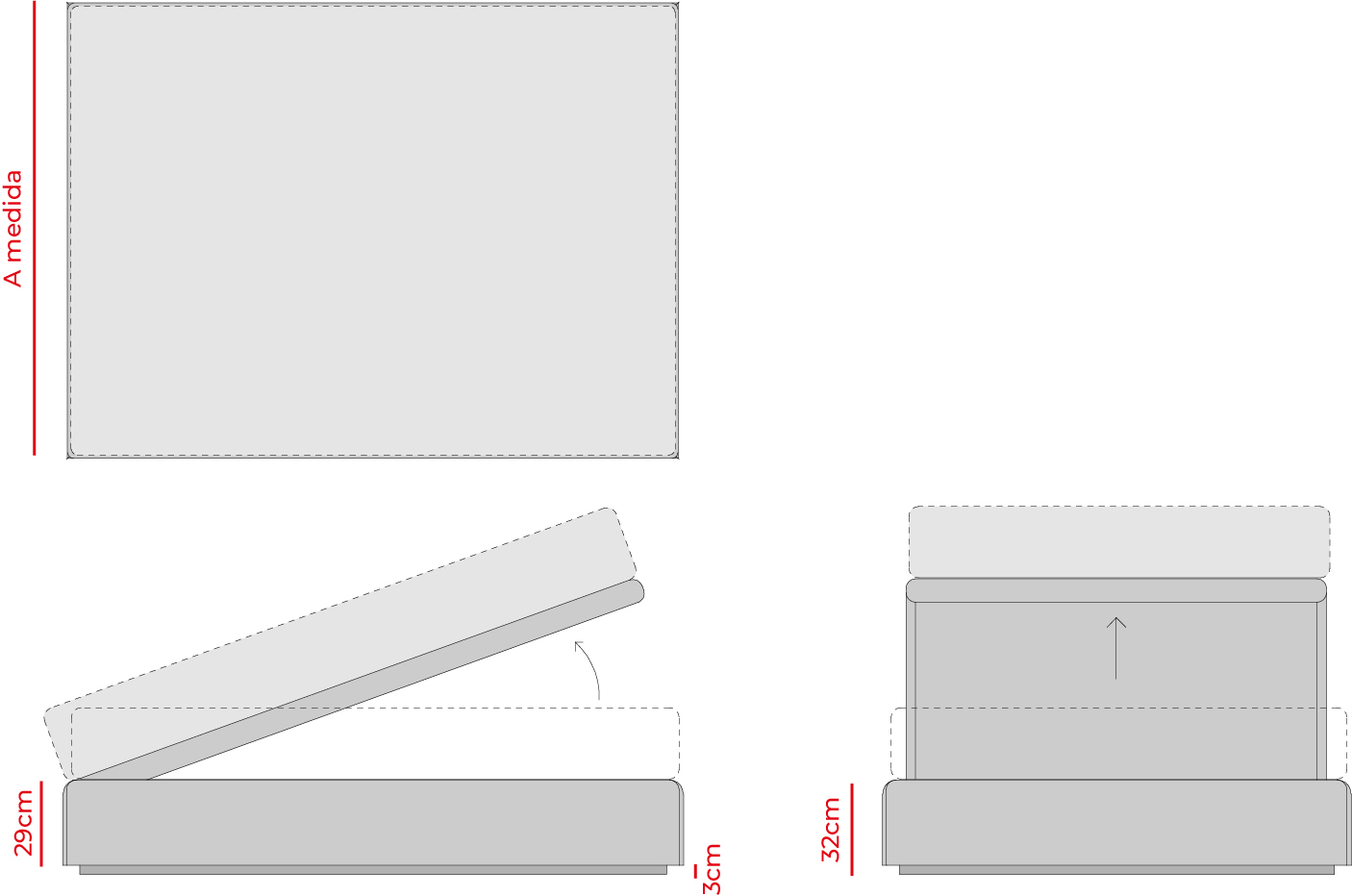 Plano del productoNeboa Abatible Desenfundable